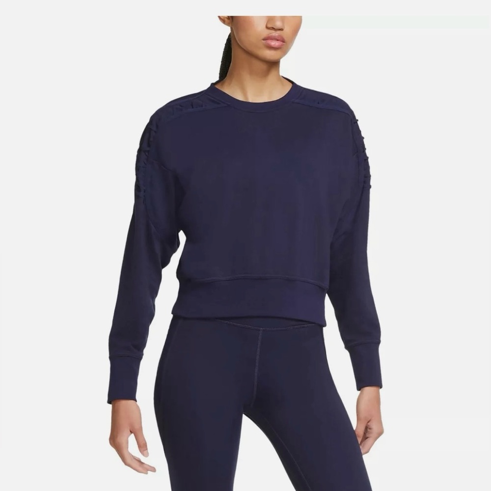 Nike woman’s blue cropped crewneck sweatshirt size‎ xs